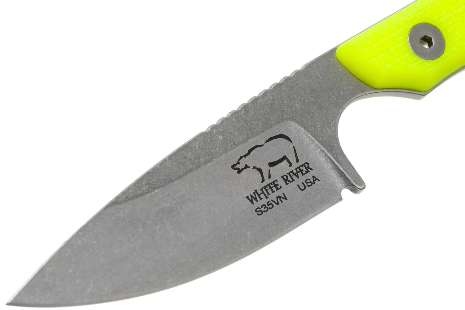 White River Knives M1 Backpacker Pro Yellow G10 Couteau Fixe, étui Kydex 5 White River Knives M1 Backpacker Pro Yellow G10 Couteau Fixe, étui Kydex – Image 3