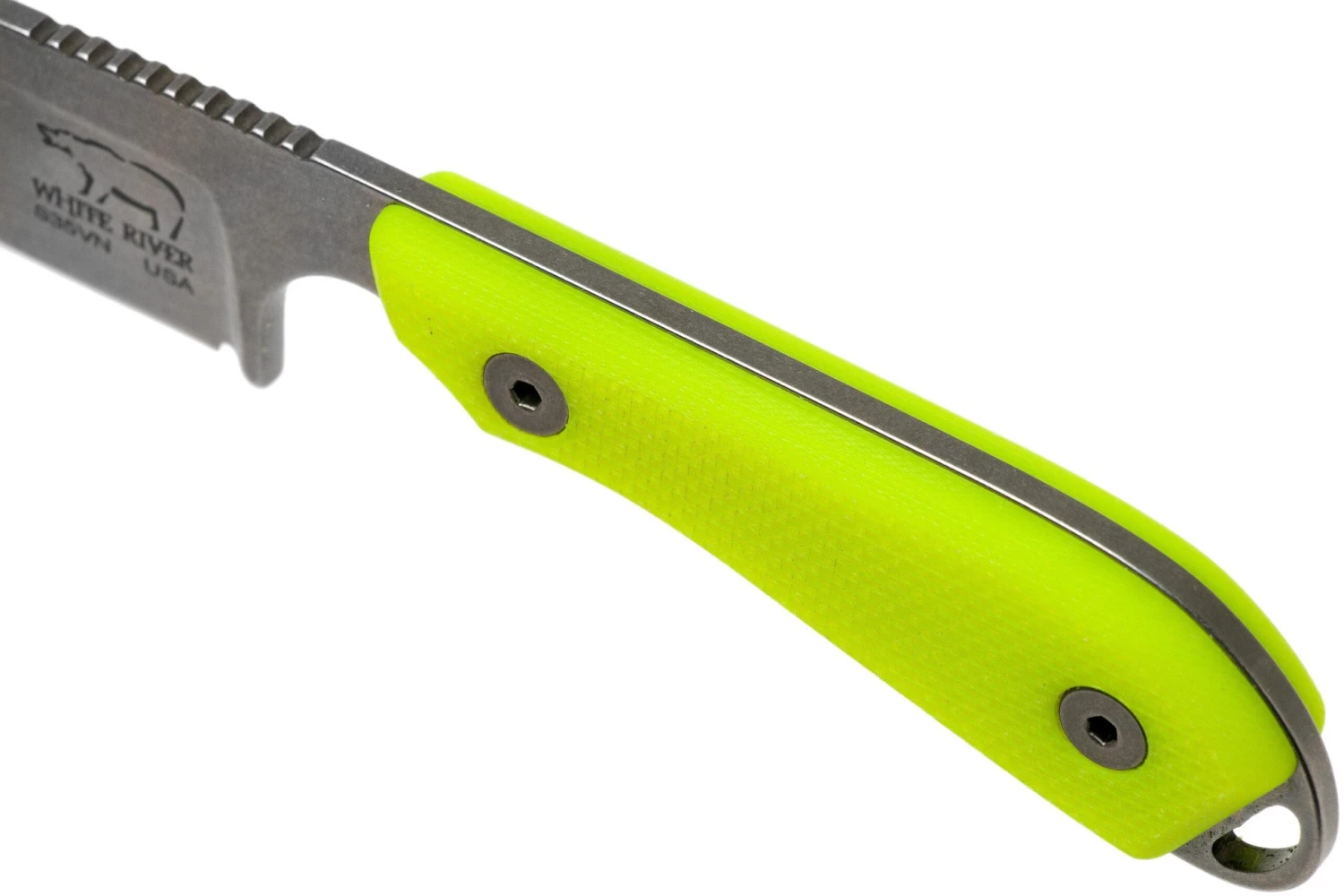 White River Knives M1 Backpacker Pro Yellow G10 Couteau Fixe, étui Kydex 7 White River Knives M1 Backpacker Pro Yellow G10 Couteau Fixe, étui Kydex – Image 5