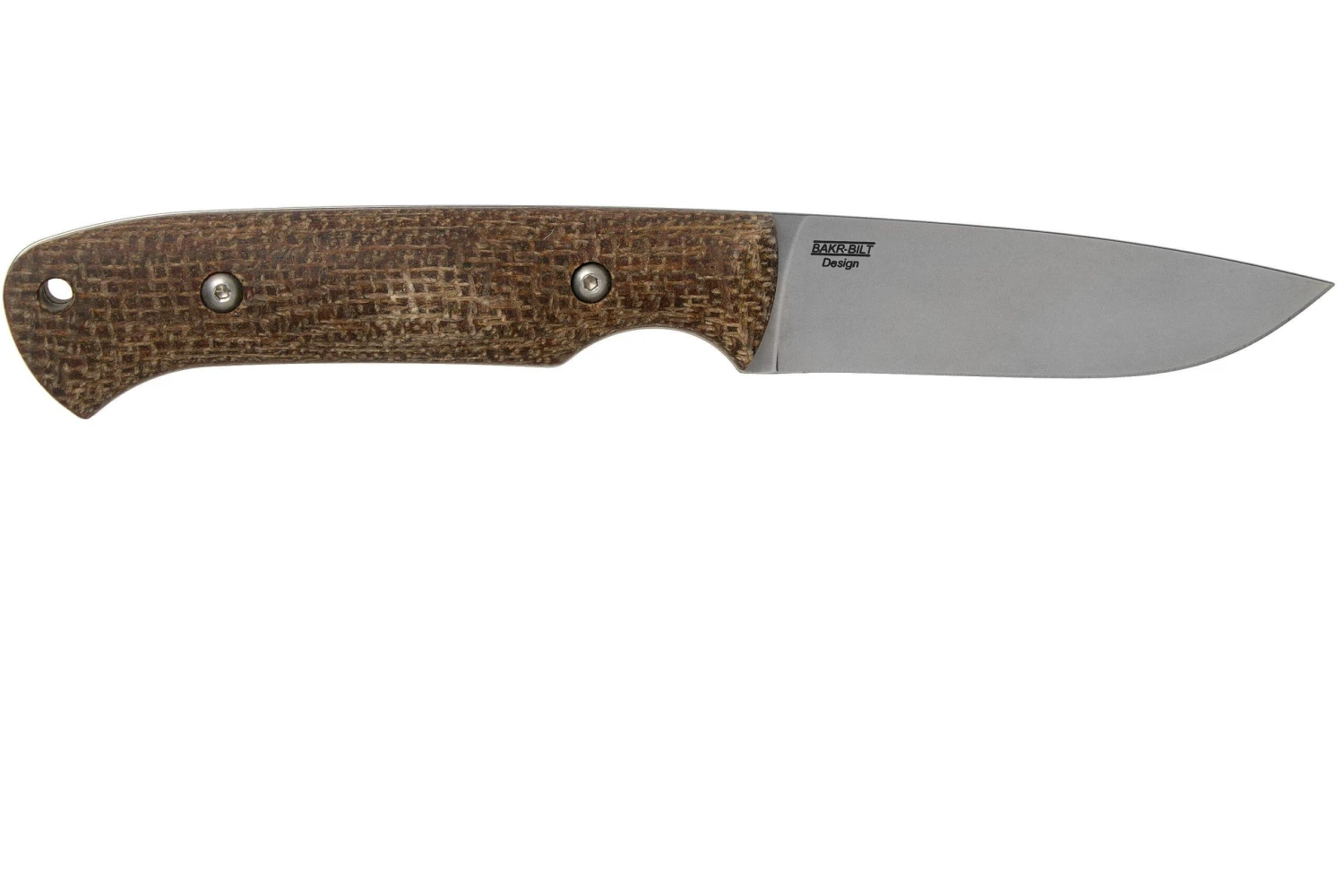 White River Knives Hunter Natural Burlap Micarta Couteau De Chasse, Owen Baker Jr. Design 4 White River Knives Hunter Natural Burlap Micarta Couteau De Chasse, Owen Baker Jr. Design – Image 2