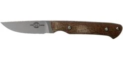 White River Knives Small Game Knife Natural Burlap Micarta Couteau De Chasse, Owen Baker Jr. Design