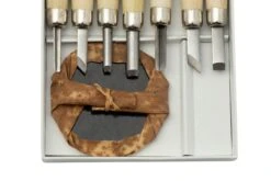 Yoshiharu L-7 Maruichi Couteaux à Bois Japonais, Set De 7 Avec "baren" -Vic Boutique YSH 026 03 yoshiharu